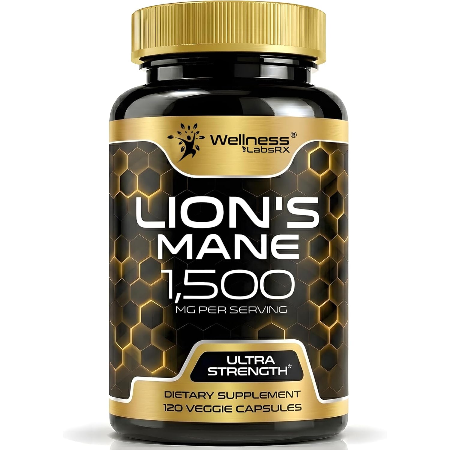 Lions Mane Supplement Capsules - 120 Count - Mushroom Supplement, Brain Supplements for Memory and Focus, Lion'S Mane Mushroom Capsules Organic - Cognitive and Immune Support, Focus Supplement
