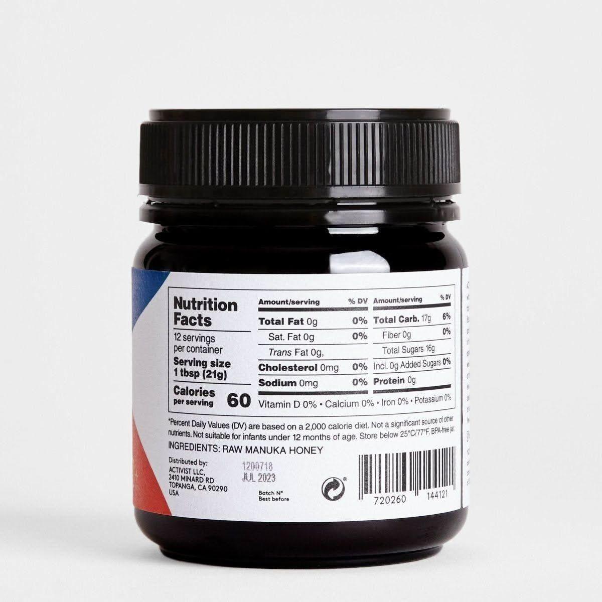 Activist Mānuka Raw Manuka Honey 850+ MGO - 250g - Glam Global UKActivist Mānuka