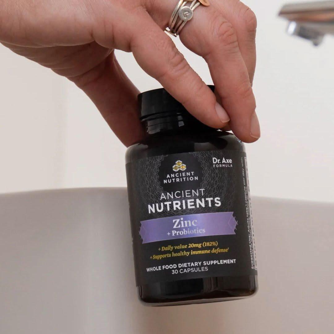 Ancient Nutrition Zinc+Probiotics (30 Capsules) - Glam Global UKAncient Nutrition