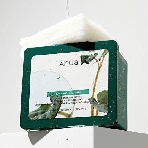 Anua Heartleaf Toner Double Soothing Mask - 30 Sheets (330ml) | Quick & Luxurious Hydration - Glam Global UKAnua