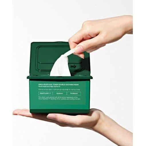 Anua Heartleaf Toner Double Soothing Mask - 30 Sheets (330ml) | Quick & Luxurious Hydration - Glam Global UKAnua