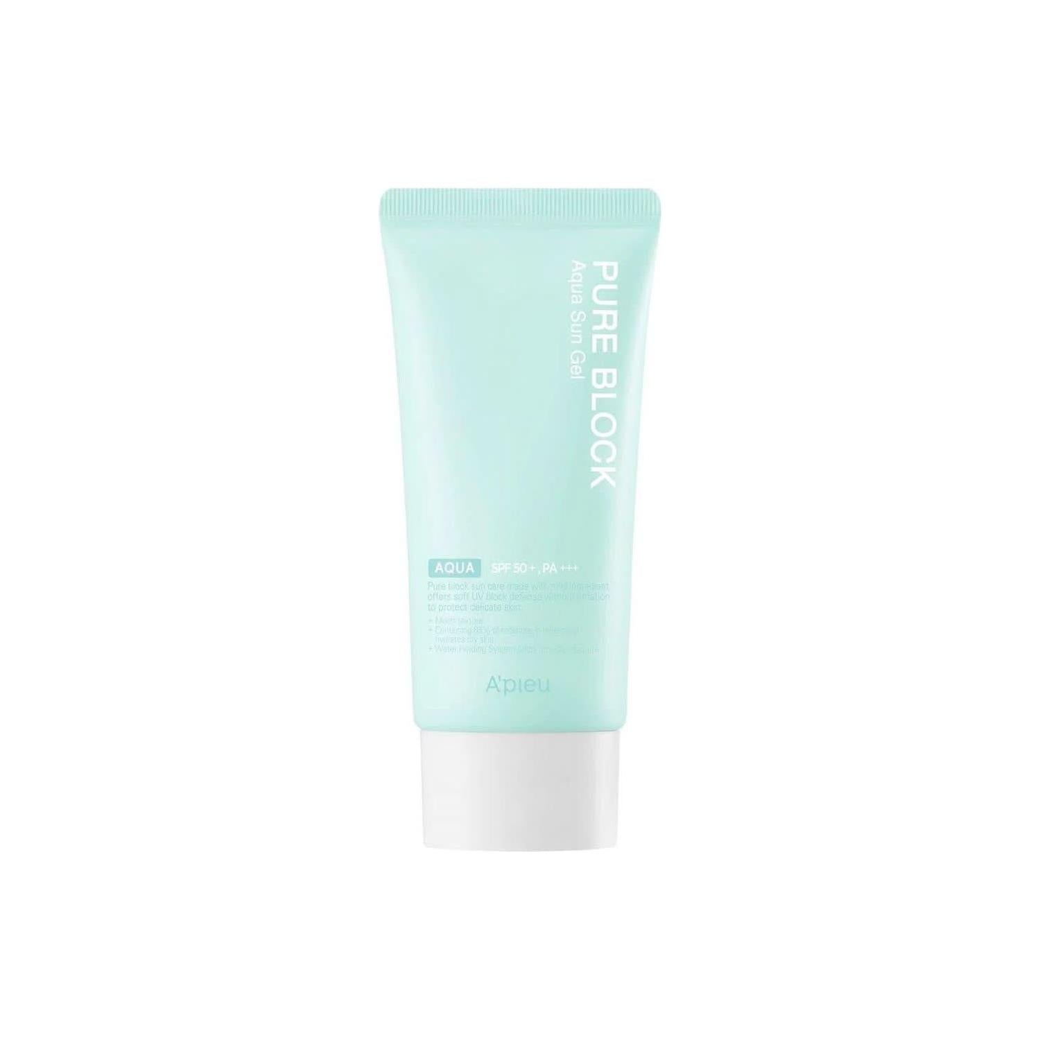 A'pieu Pure Block Aqua Sun Gel SPF50+/PA+++ 50ml - Glam Global UKA'pieu