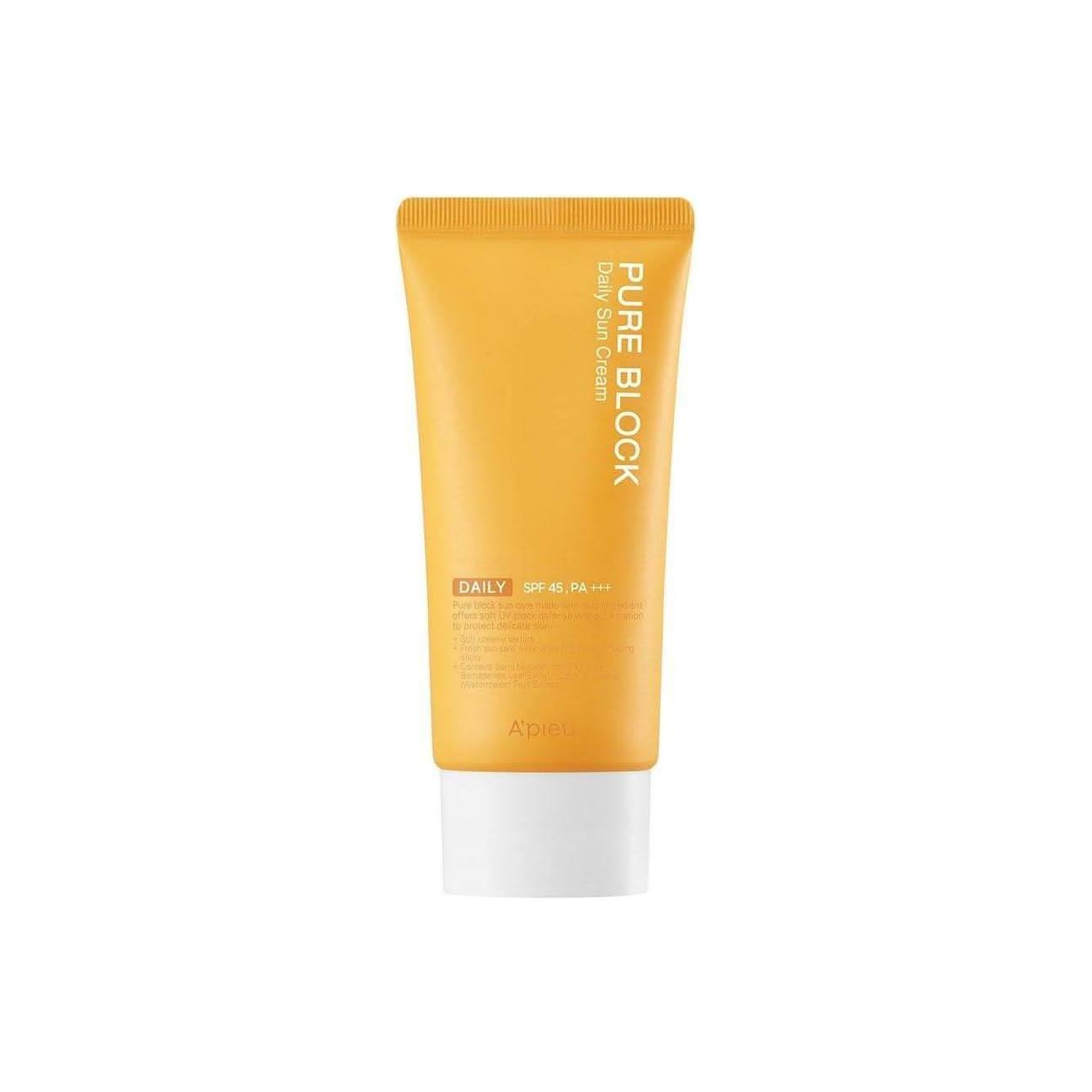 A'pieu Pure Block Daily Sun Cream SPF45/PA+++ 50ml - Glam Global UKA'pieu