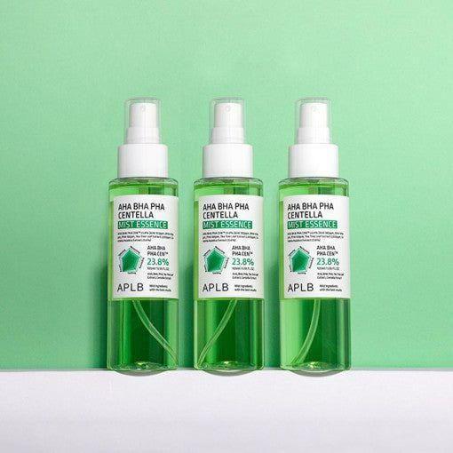 APLB AHA BHA PHA Centella Mist Essence - 105ml | Exfoliating & Soothing Hydration - Glam Global UKAPLB