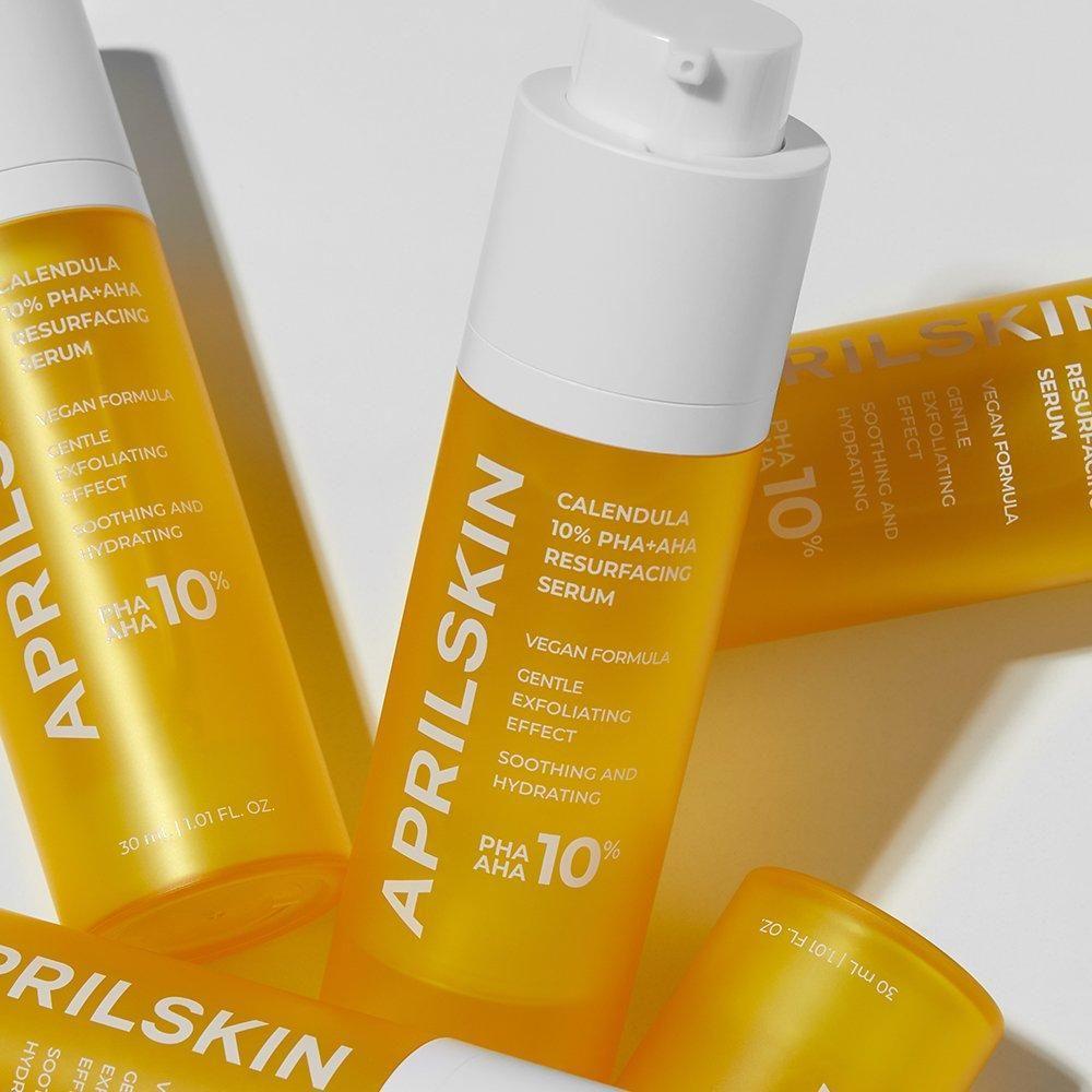 APRILSKIN Calendula PHA + AHA Resurfacing Serum 30ml - Glam Global UKAPRILSKIN