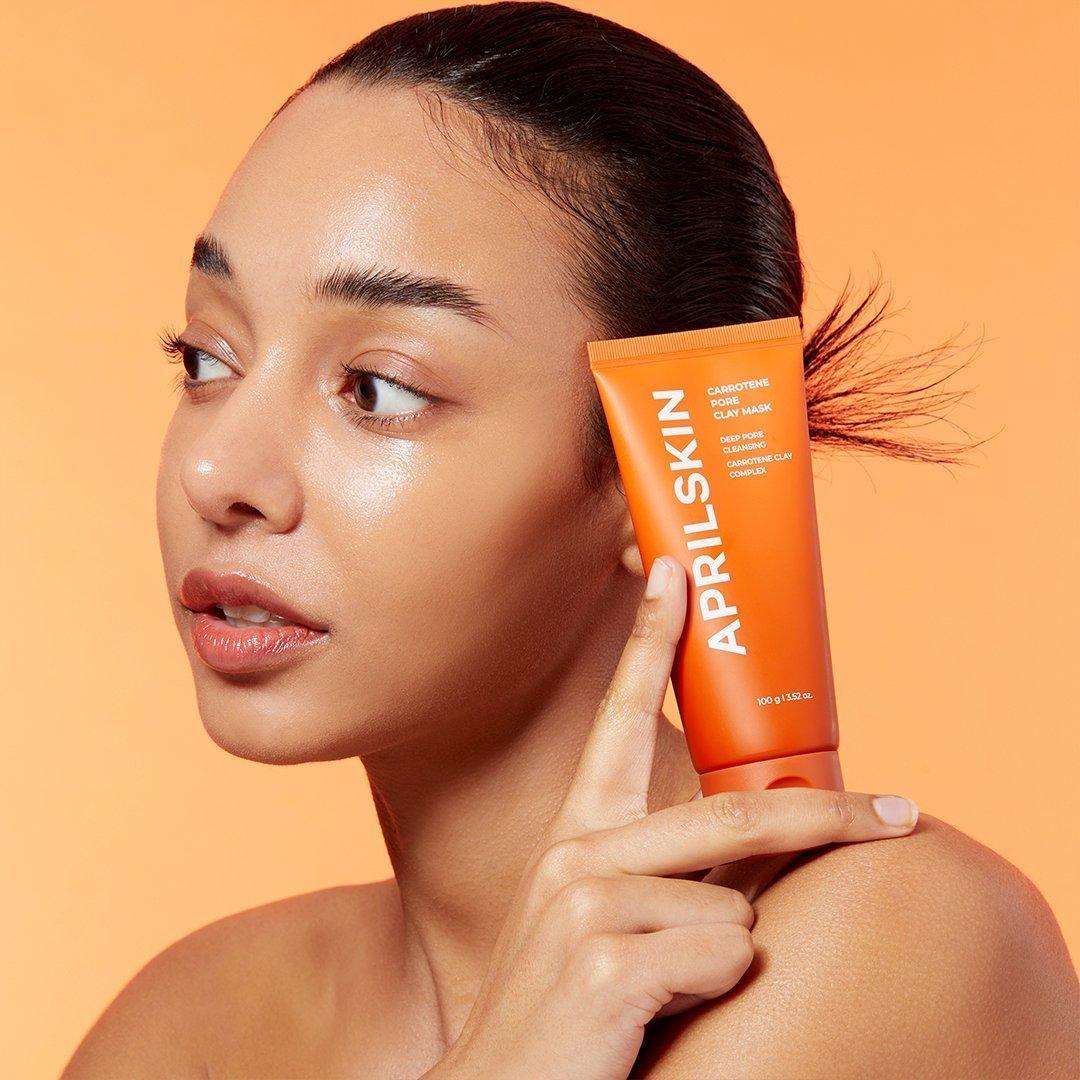 APRILSKIN Carrotene Pore Clay Mask - 100g | 3 - Min Quick - Dry Pore Care - Glam Global UKAPRILSKIN