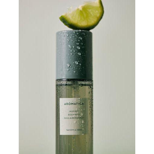 AROMATICA Inspirit Body Mist Basil & Bergamot 120ml - Glam Global UKAROMATICA