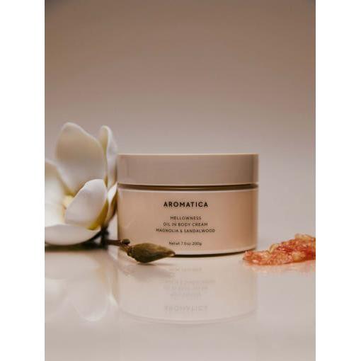 AROMATICA Mellowness Oil In Body Cream Magnolia & Sandanwood 200g - Glam Global UKAROMATICA