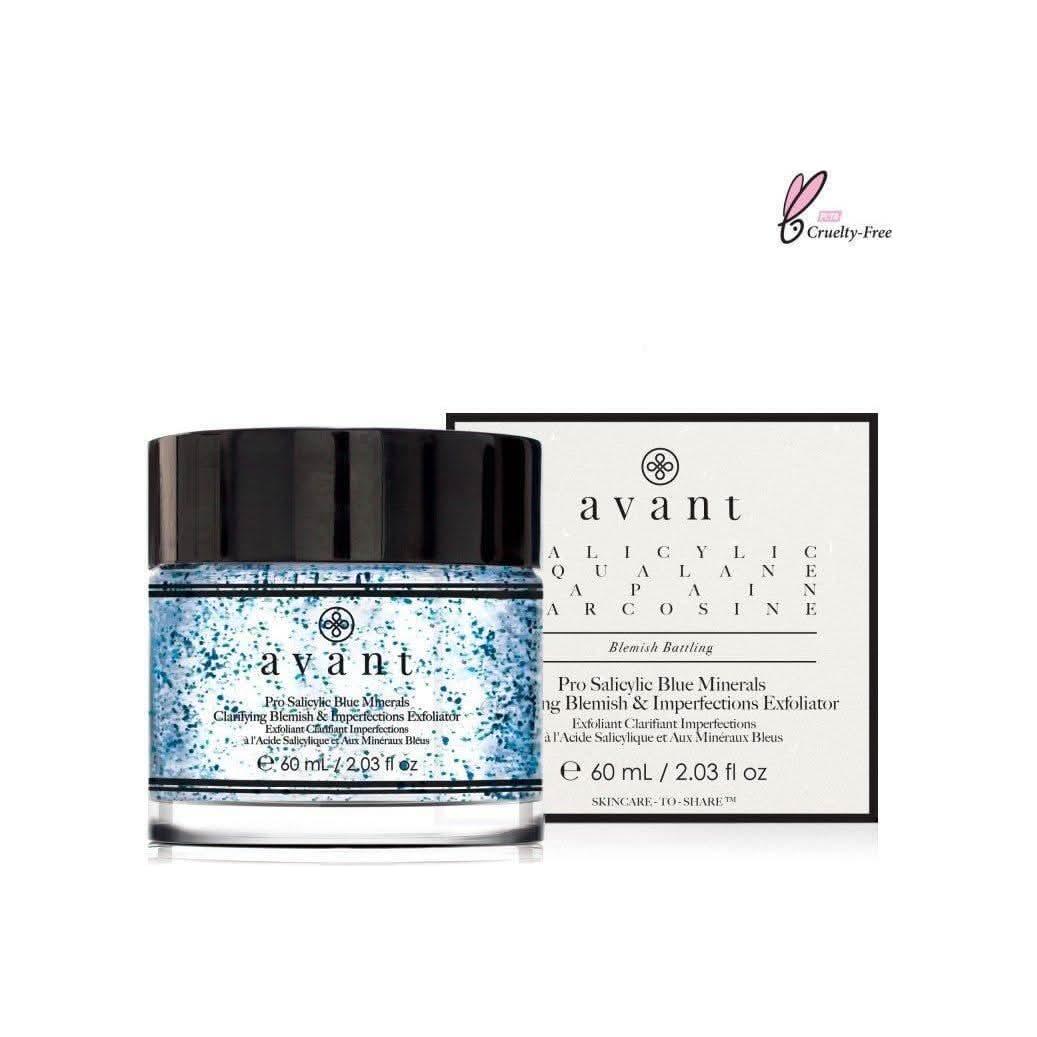 Avant Skincare Pro Salicylic Blue Minerals Clarifying Blemish & Imperfections Exfoliator - 60ml - Glam Global UKAvant Skincare