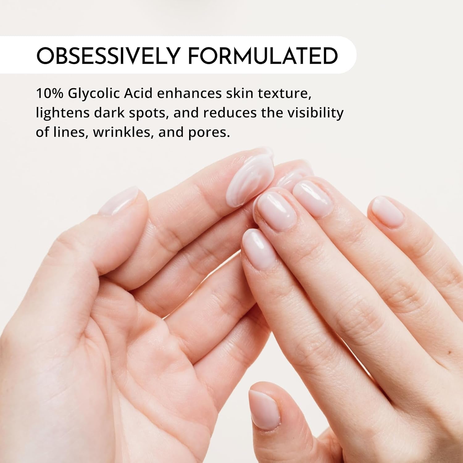 MAELOVE Night Renewer Glycolic Acid Cream – 57g | 10% AHA Night Moisturiser for Sensitive Skin