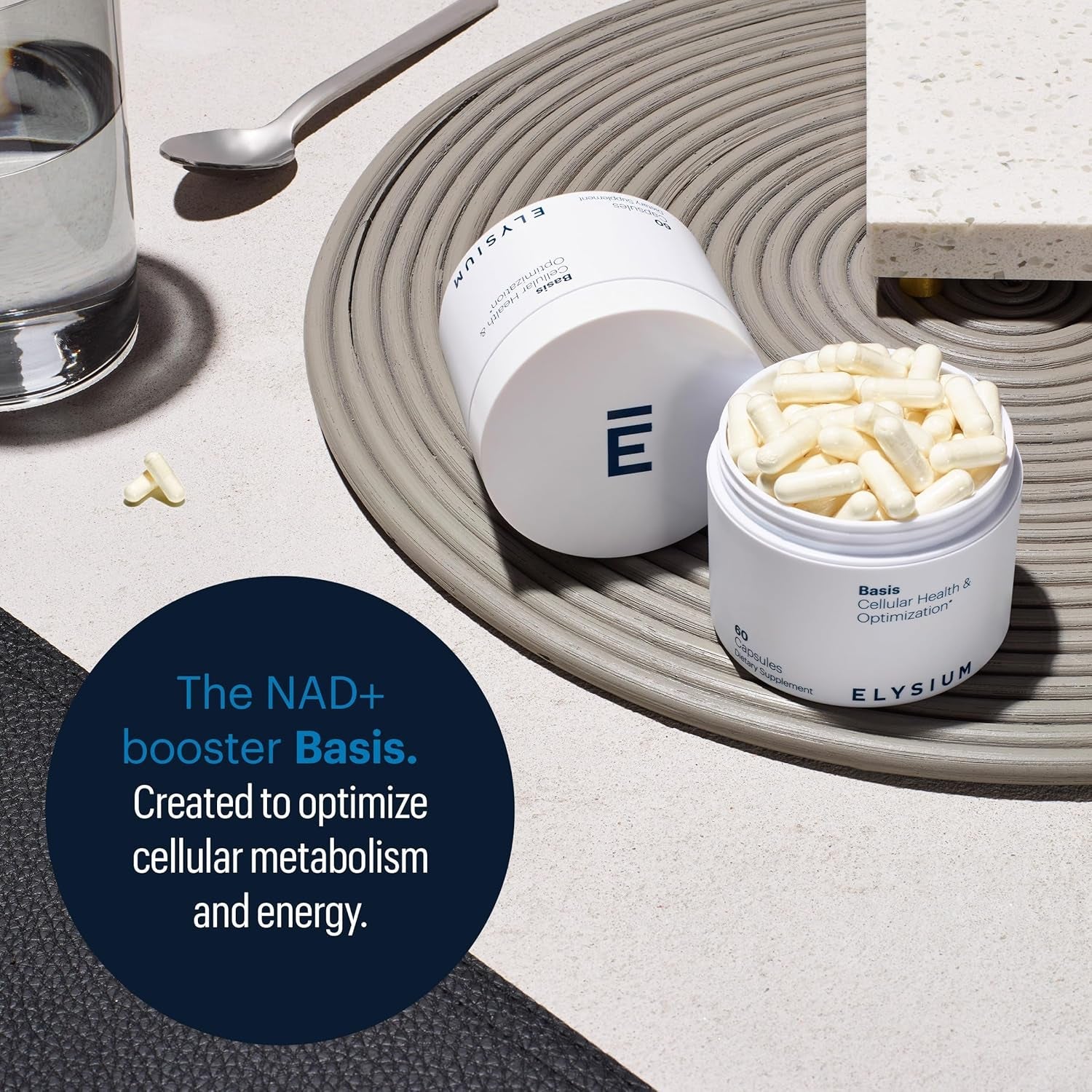 ELYSIUM Basis Cellular Health & Optimization – 60 Capsules | Boost NAD+ & Support Healthy Aging