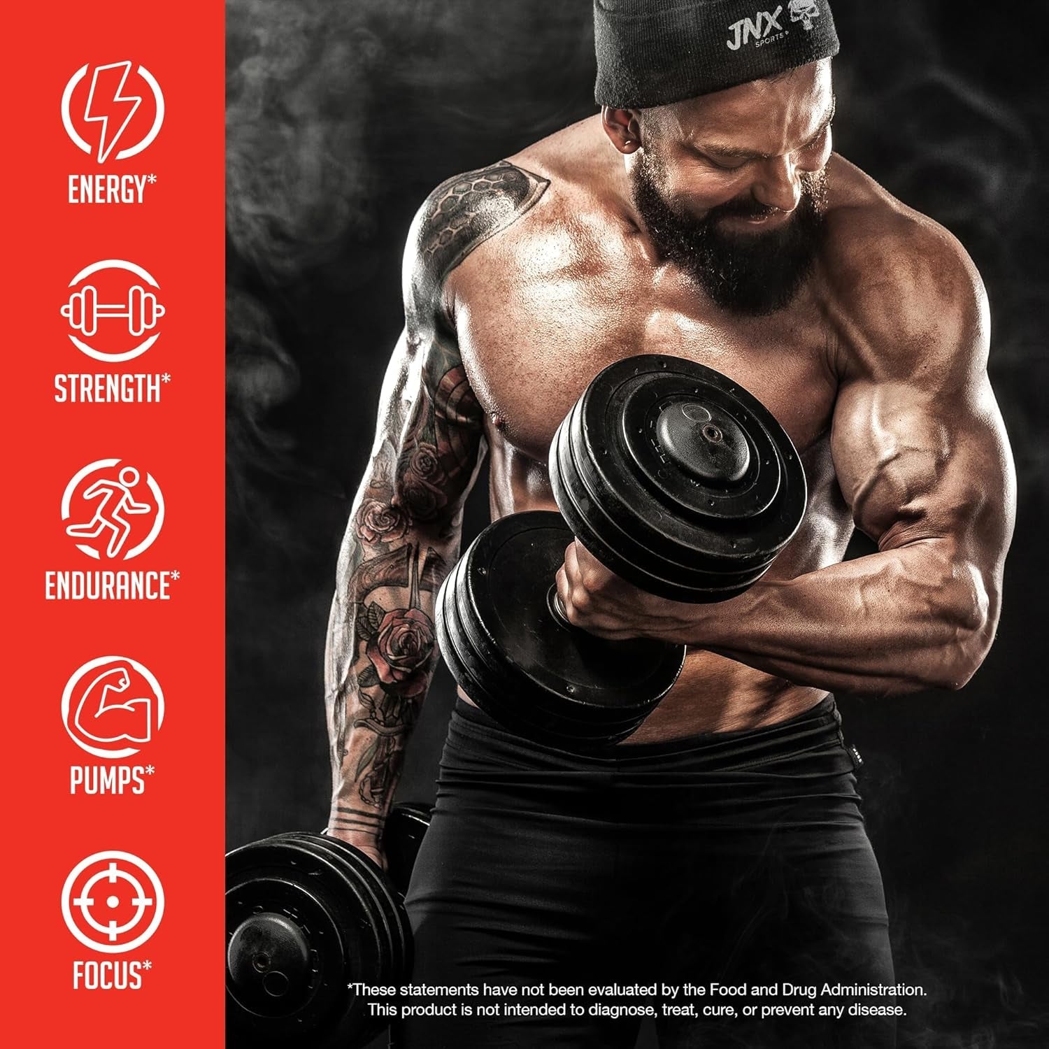 JNX SPORTS The Curse! Pre-Workout Powder (Watermelon) – 250g | Explosive Energy, Focus & Muscle Pumps