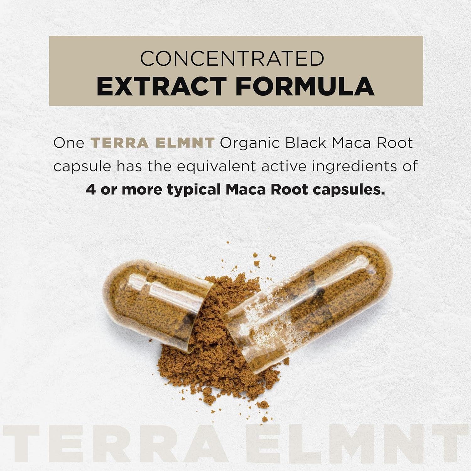 ELMNT 40X Black Maca Root Extract – 40:1 Organic Gelatinised Maca with Ashwagandha for Energy, Vitality & Performance | Highest Potency