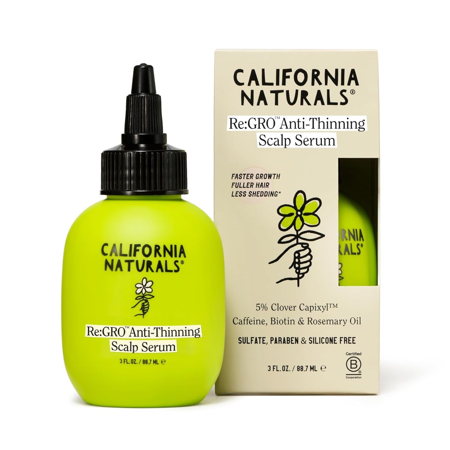 California Naturals Re:Gro Women's Scalp Serum – 5% Capixyl, Biotin & Rosemary Oil for Thicker Hair | 90ml