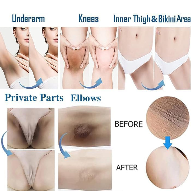 GUKEI Skin Whitening Cream Bleaching Cream for Body Intimate Area, Private Parts, Underarm, Knees, Elbows, Inner Thigh, Bikini Areas, Bikini Line, Skin Lightening Dark Spot Remover for Intimate Areas 60ML