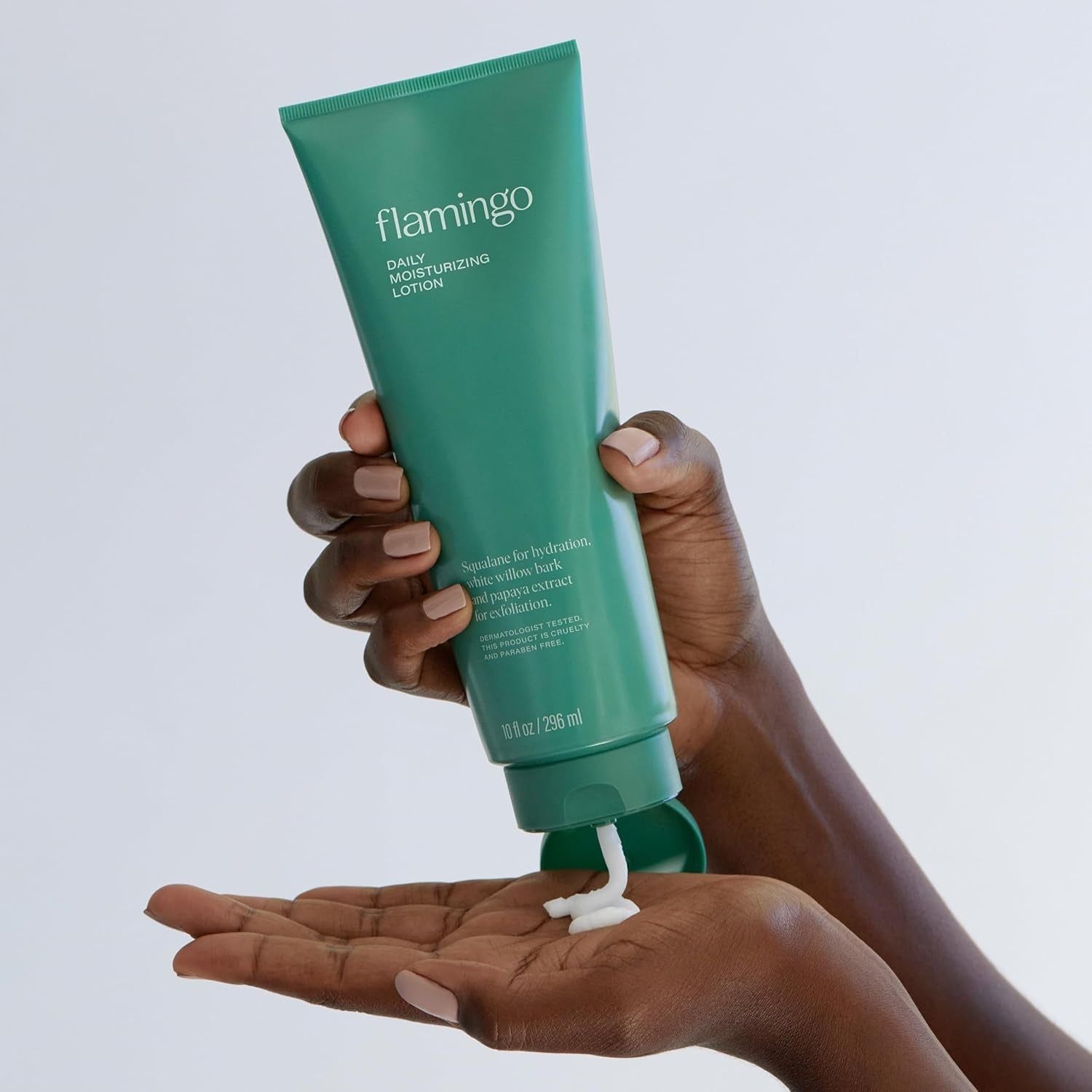 Flamingo Daily Moisturizing Lotion – 296ml | Lightweight Hydration & Gentle Exfoliation