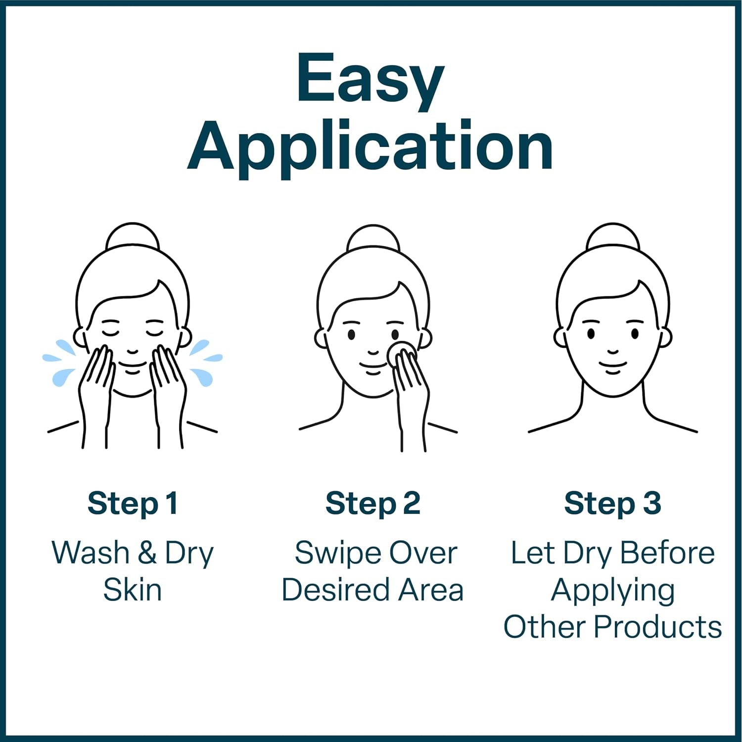 Qrxlabs Pore Toner Pads with Salicylic Acid and Niacinamide - Helps Reduce the Look of Enlarged Pores, Makeup Prep - Skin Pore Resurfacing - Acne Treatment Clearing - Daily Pads - 50Ct