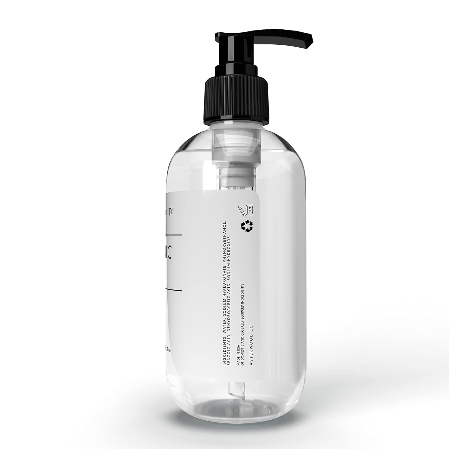 Asterwood Pure Hyaluronic Acid Serum for Face - Plumping, Anti-Aging, Hydrating - Fragrance-Free - 8 Fl Oz