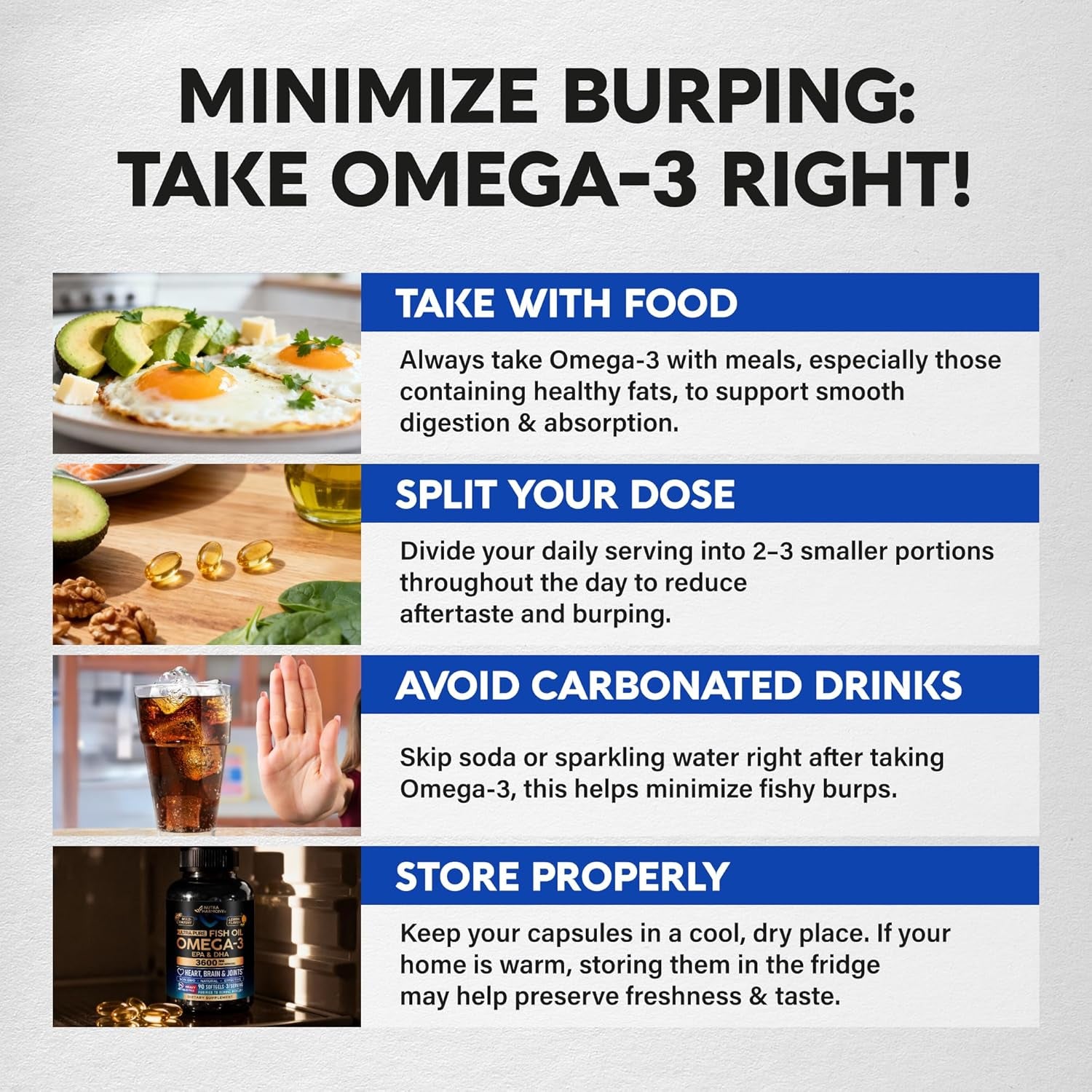 NutraHarmony Omega-3 Fish Oil 3,600mg – 90 Softgels | EPA & DHA | Heart, Brain & Joint Support | Heavy Metals Free | Lemon Flavour