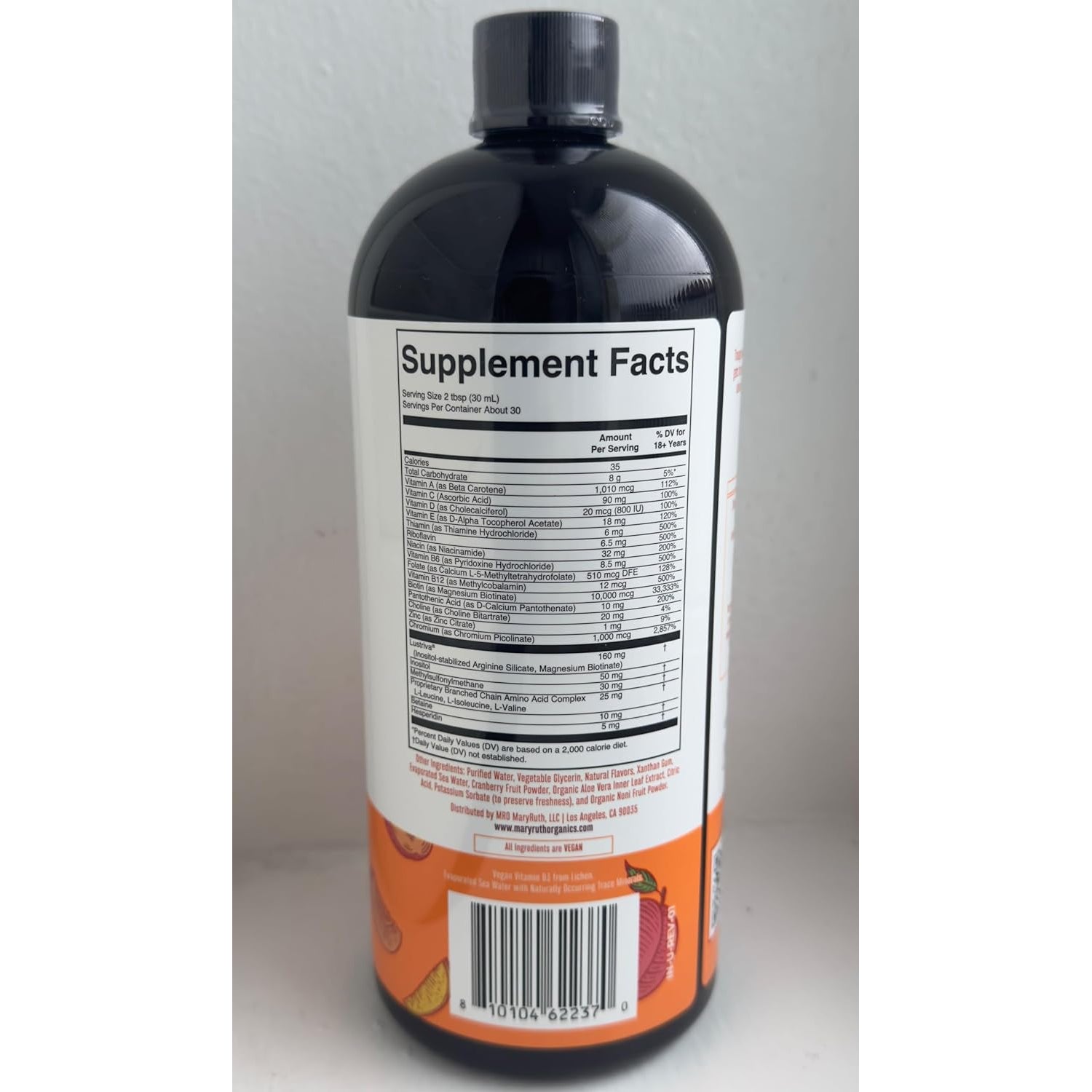 MARYRUTH'S Liquid Multivitamin+Hair Growth | Clinically Tested for Thicker Hair & Facial Wrinkles in Women | Biotin 10000Mcg | Lustriva Hair Growth Supplement | Skin Care | Age 18+ | 30 Fl Oz