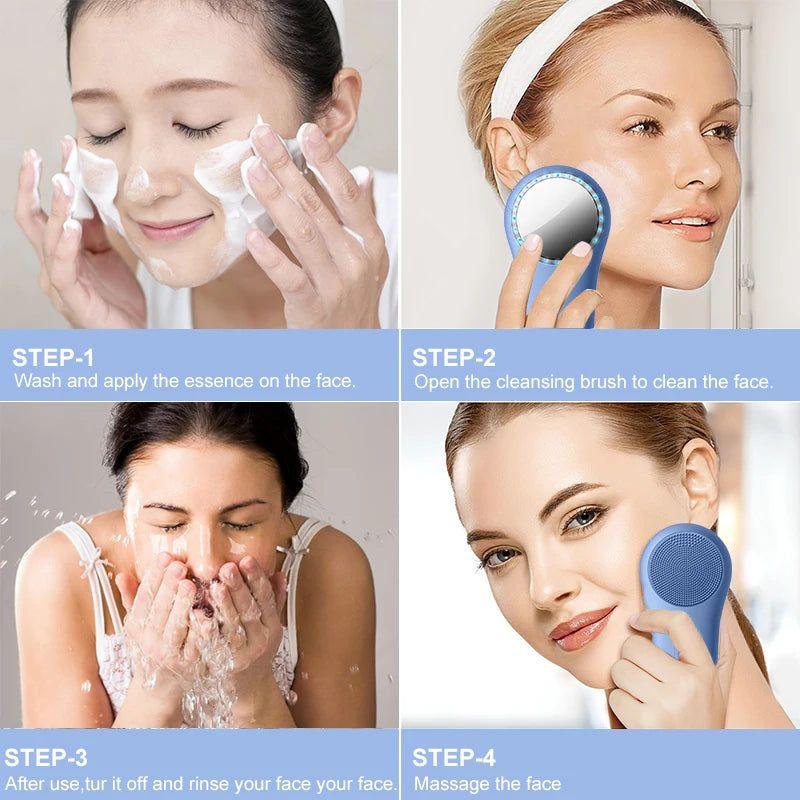 Beauty Cleanser Vibrating Electric Face Cleansing Brush - Glam Global UKGlam Global UK