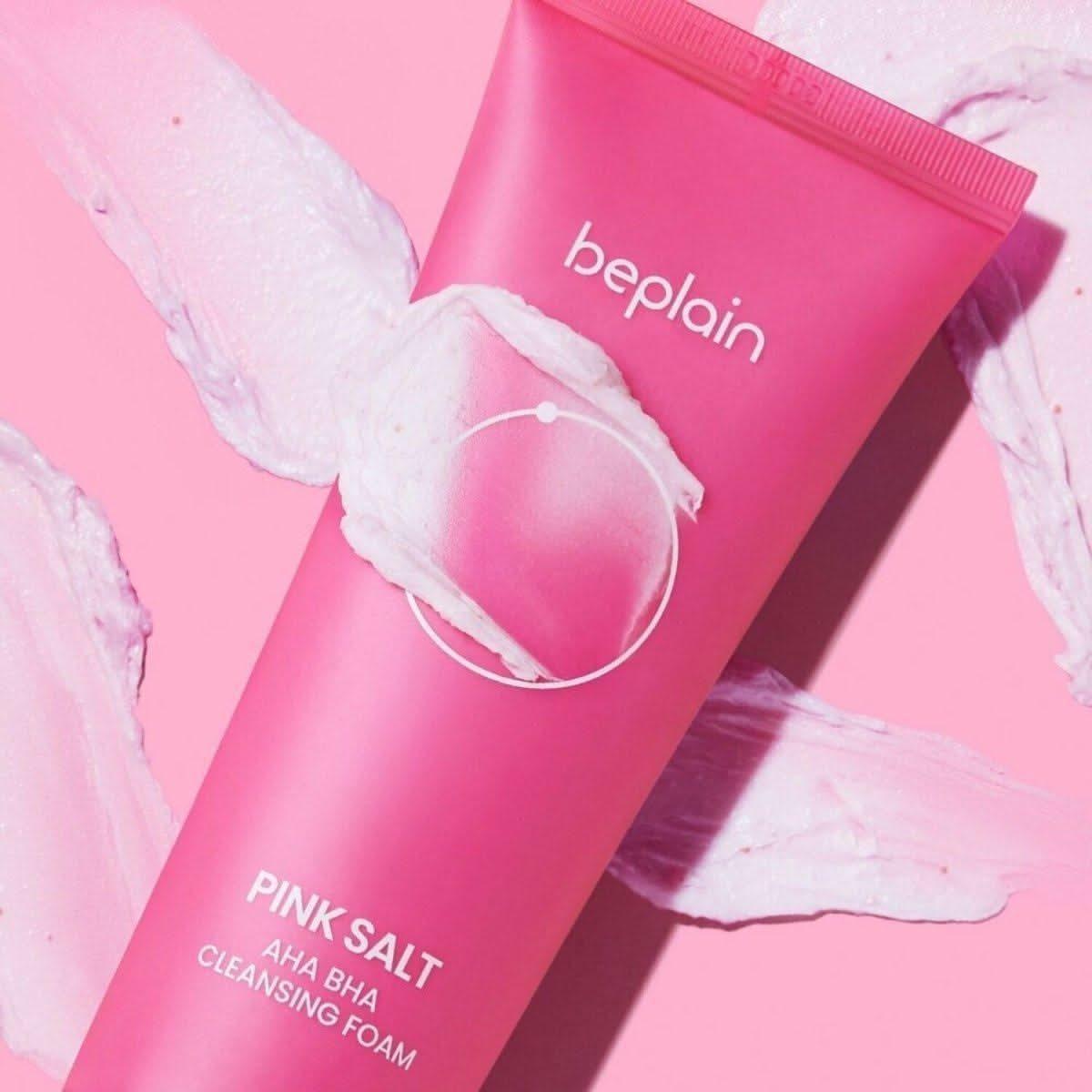 beplain Pink Salt AHA BHA Cleansing Foam 120ml - Glam Global UKbeplain