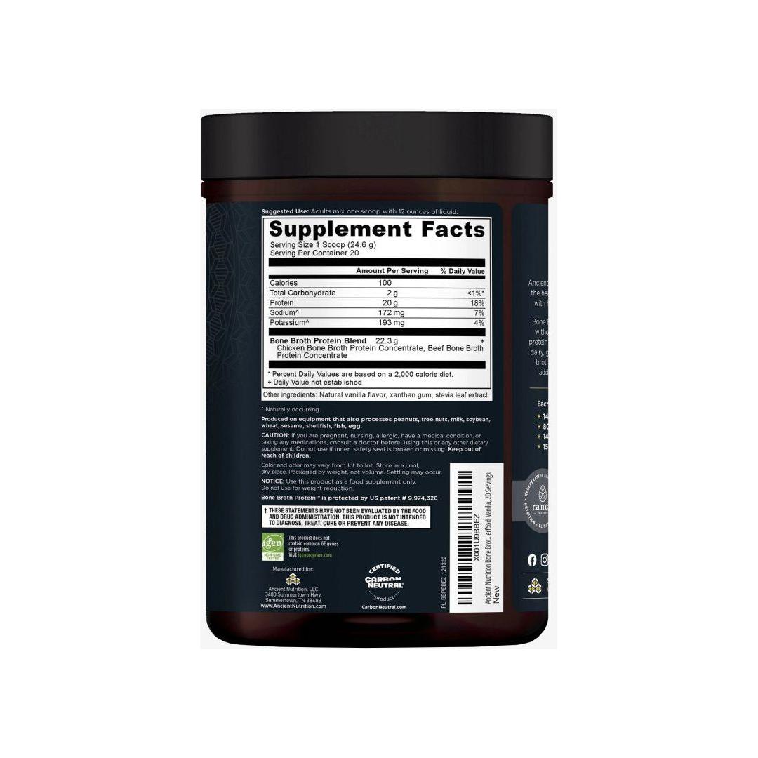 Ancient Nutrition Bone Broth Protein - Vanilla - Glam Global UKAncient Nutrition