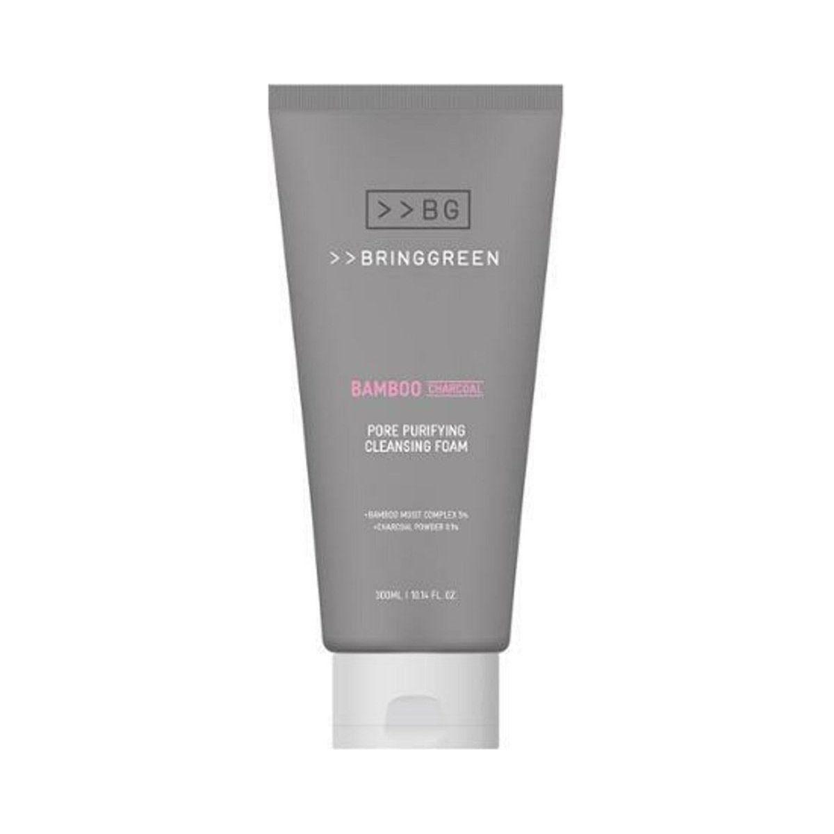 BRINGGREEN Bamboo Charcoal Pore Purifying Cleansing Foam 300ml - Glam Global UKBRINGGREEN