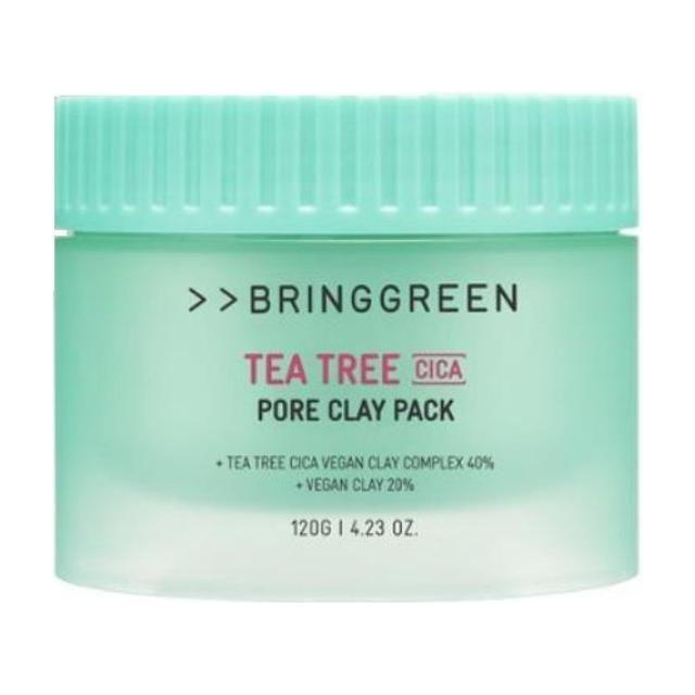 BRINGGREEN Tea Tree Cica Pore Clay Pack - 120g | Vegan Pore Care for Sensitive Skin - Glam Global UKBRINGGREEN