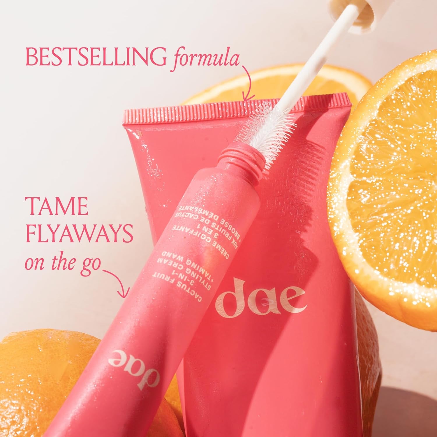 DAE Cactus Fruit 3-In-1 Styling Cream & Taming Wand - Tame Flyaways, Smooth Frizz, Style Edges (0.6 Oz.)