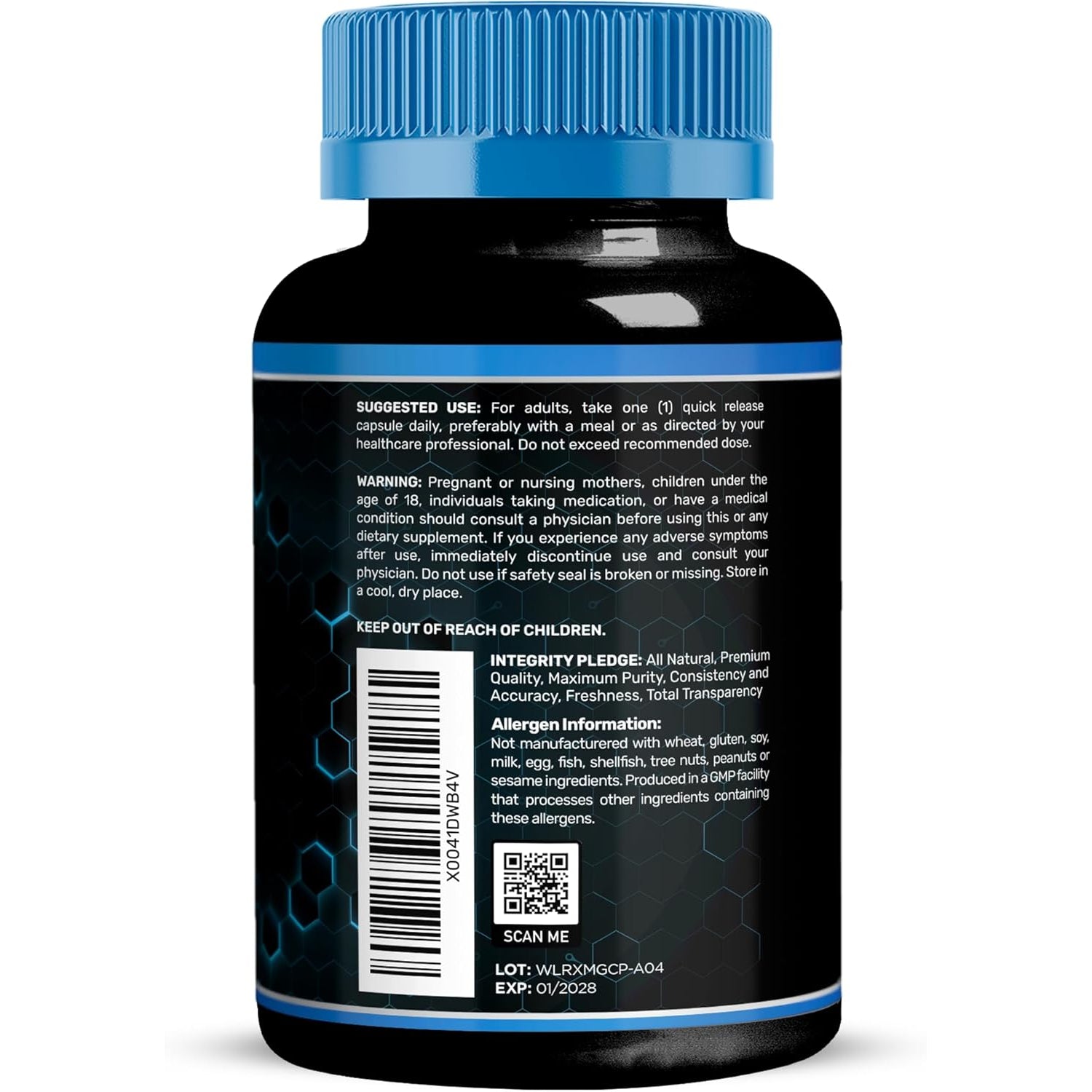 Magnesium Glycinate 750Mg | High Absorption Chelated Calm Support for Women and Men - Glicinato De Magnesio, Magnesium Chelate Supplement for Heart Health, Sleep Support - 120 Count