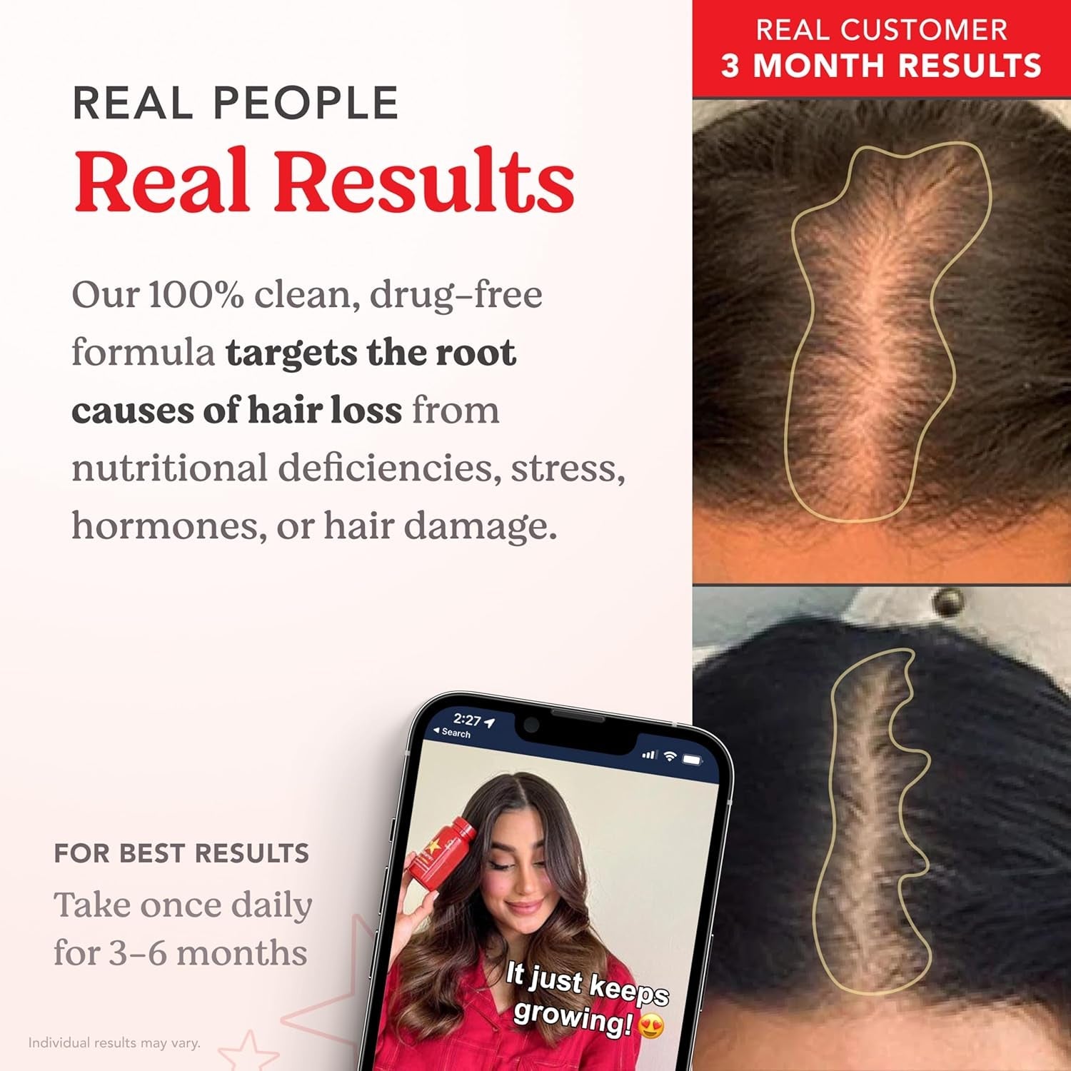 HAIRtamin Advanced Formula Hair Vitamins – 30 Capsules | Stronger, Thicker-Looking Hair for Women & Men
