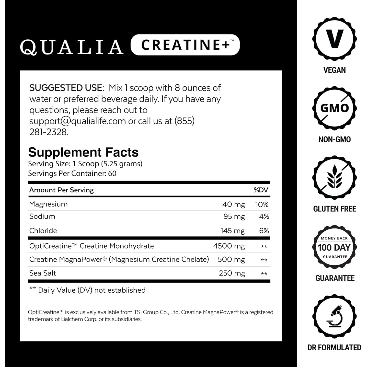 Qualia Creatine | Advanced Creatine Complex | 2 Sources + Magnesium | Optimized Absorption | Muscle Performance, Brain Function, & Healthy Aging
