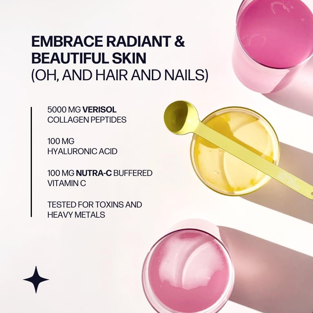 Sparkle Wellness Skin Boost Plus Mixed Berry – 30 Servings | VERISOL Collagen Peptides, Vitamin C & Hyaluronic Acid | Hair, Skin & Nail Health