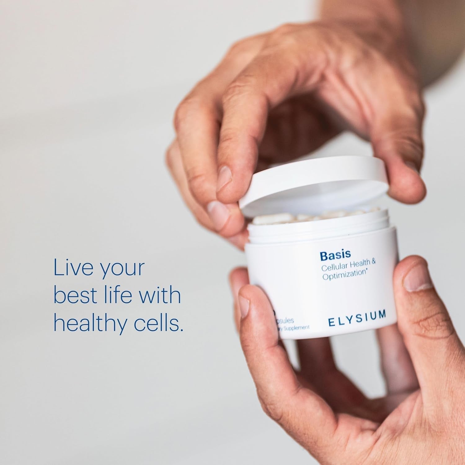 ELYSIUM Basis Cellular Health & Optimization – 60 Capsules | Boost NAD+ & Support Healthy Aging