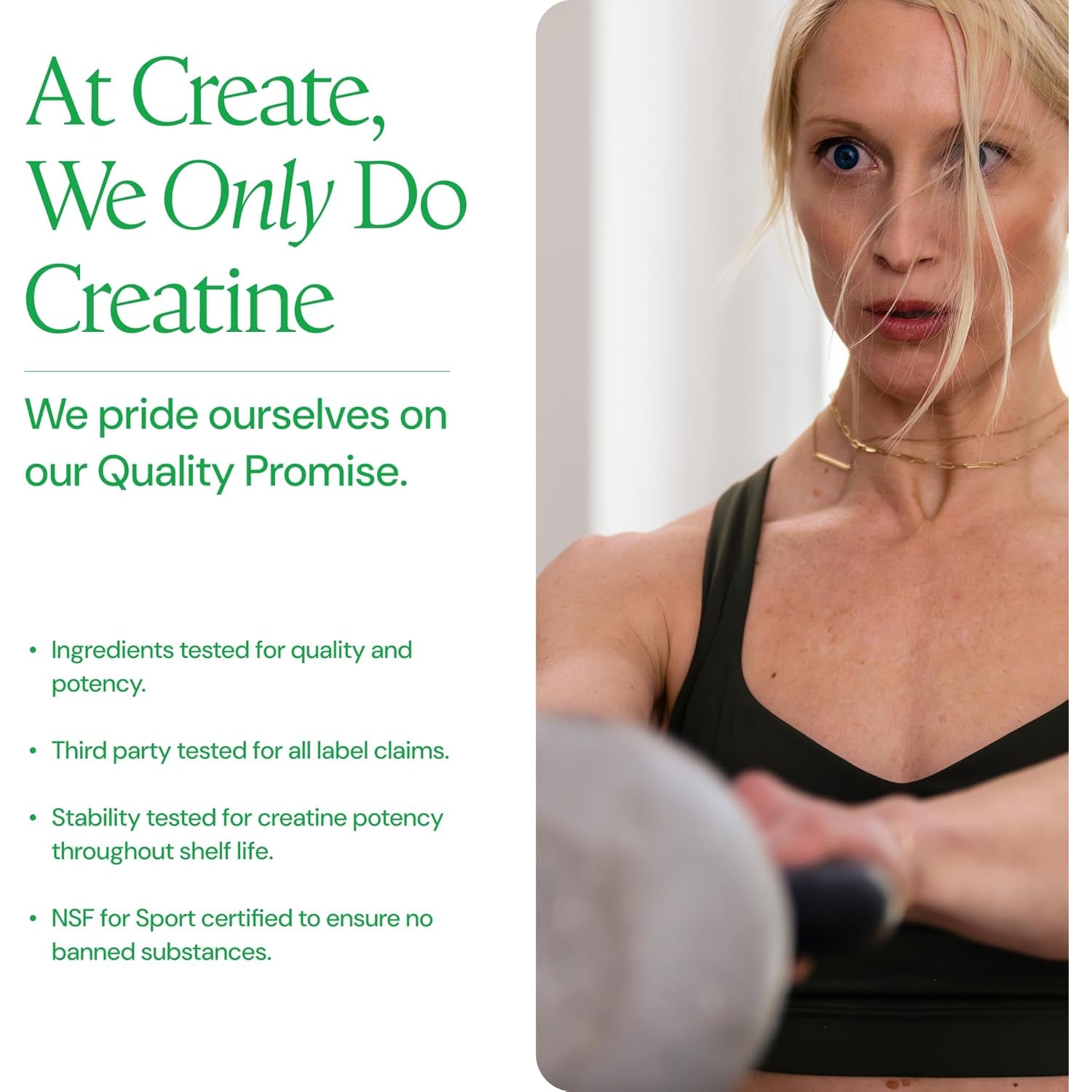 Create Creatine Monohydrate Gummies – Sour Green Apple | 1.5g Per Gummy | Vegan & Gluten-Free | Strength, Focus & Endurance for Men & Women
