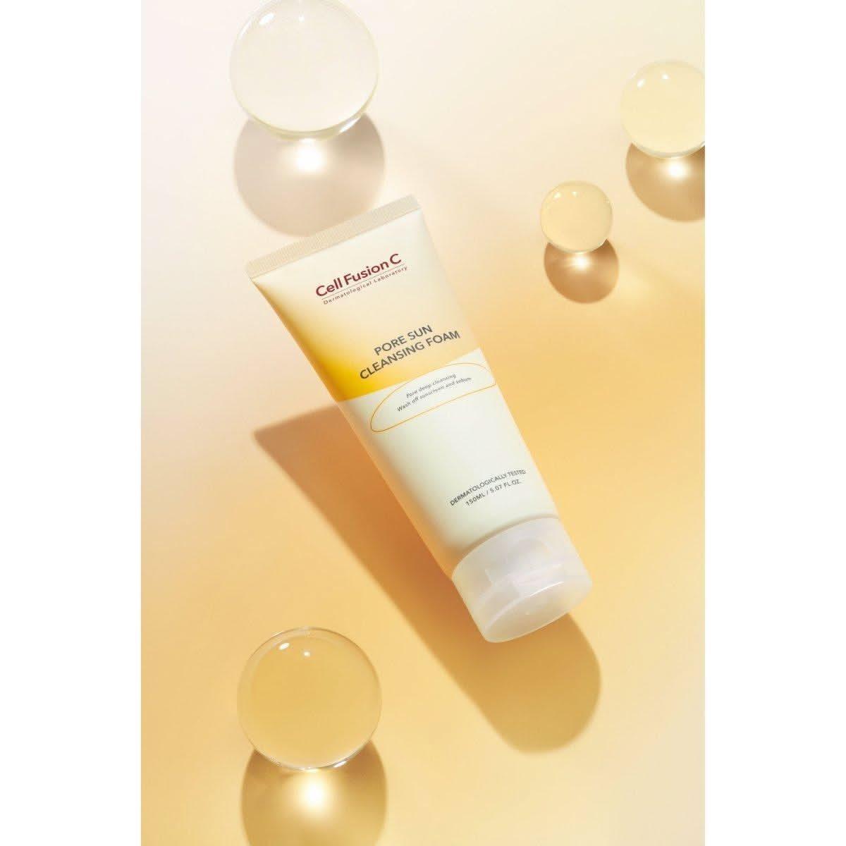[Cell Fusion C] Pore Sun Cleansing Foam 150ml - Glam Global UKCell Fusion C