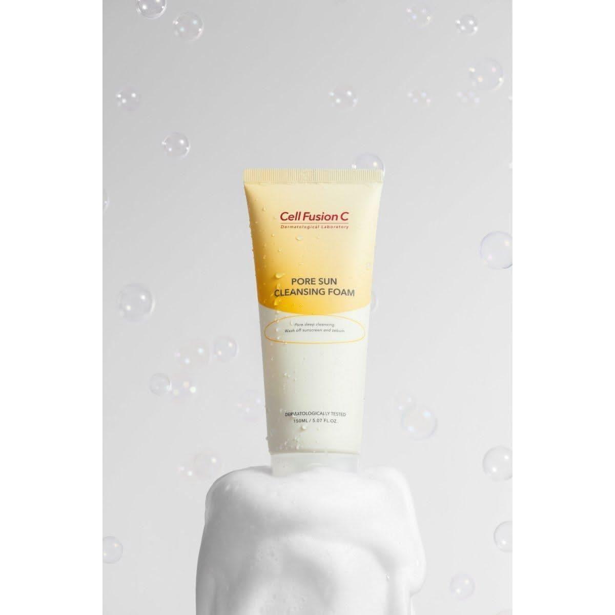 [Cell Fusion C] Pore Sun Cleansing Foam 150ml - Glam Global UKCell Fusion C