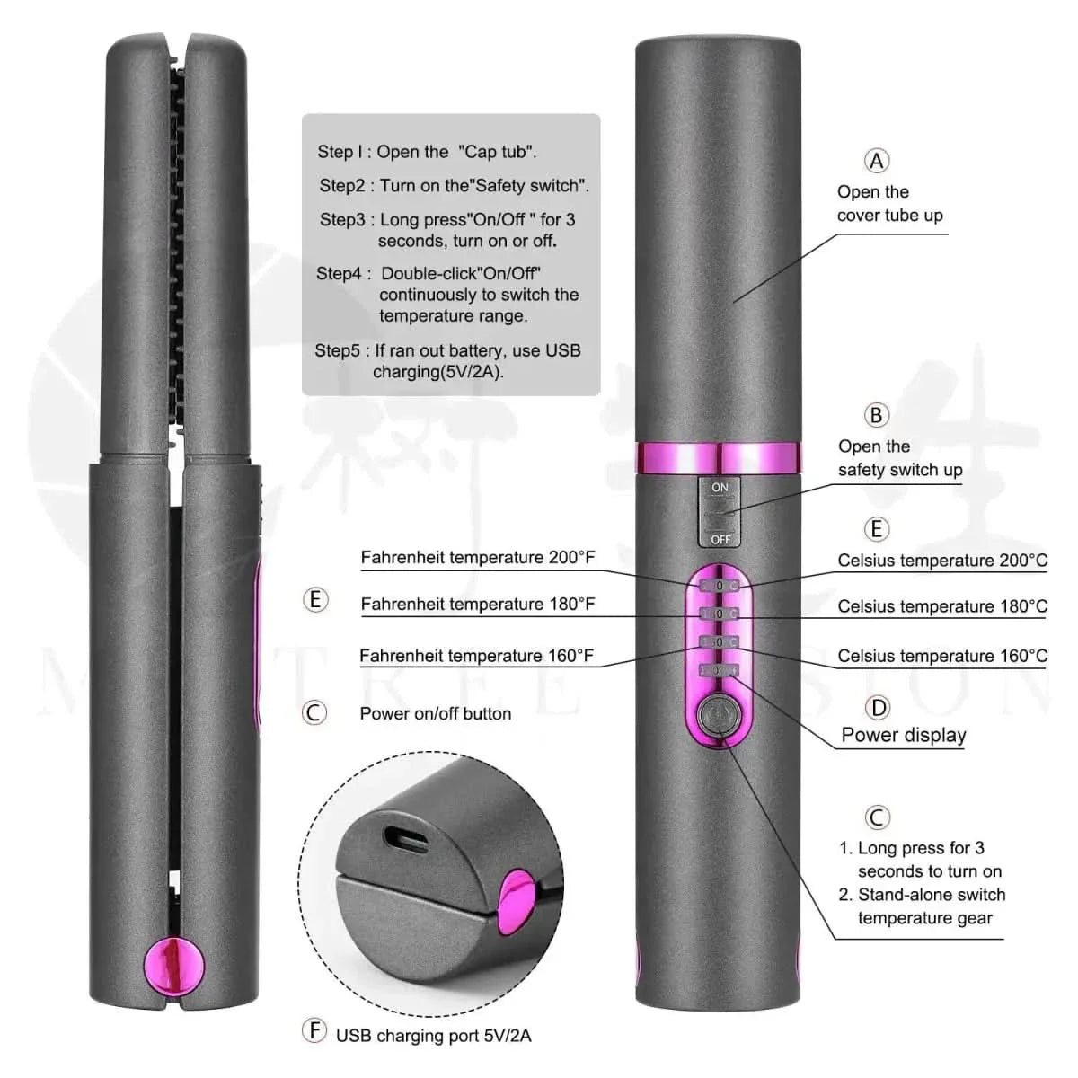 Cordless Hair Straightener and Curler - Glam Global UKGlam Global UK