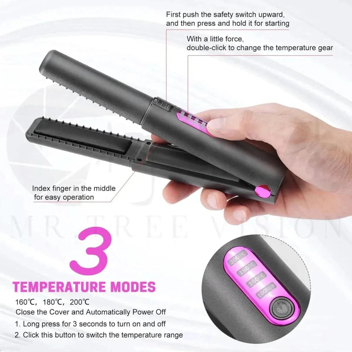 Cordless Hair Straightener and Curler - Glam Global UKGlam Global UK