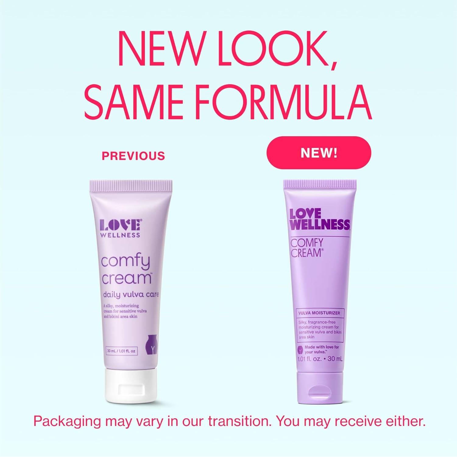Love Wellness Comfy Cream Vulva & Vaginal Moisturiser – Intimate Dryness Relief & Daily Comfort | 30ml
