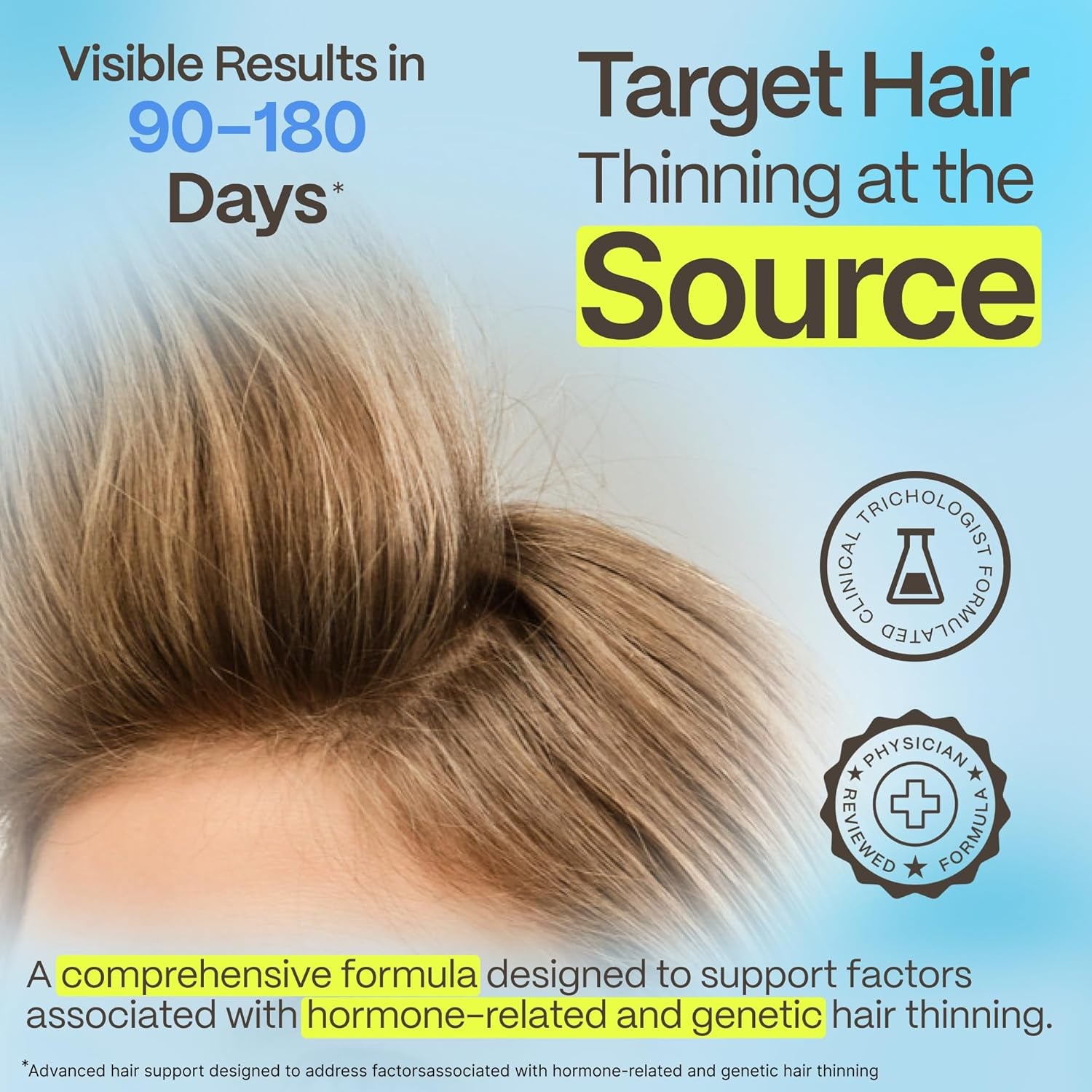 Advanced Trichology DHT Blocker Maximum Strength | Hair Growth Supplement with Saw Palmetto & Pumpkin Seed Oil for Women & Men | Trichologist-Developed | 30 Day Supply
