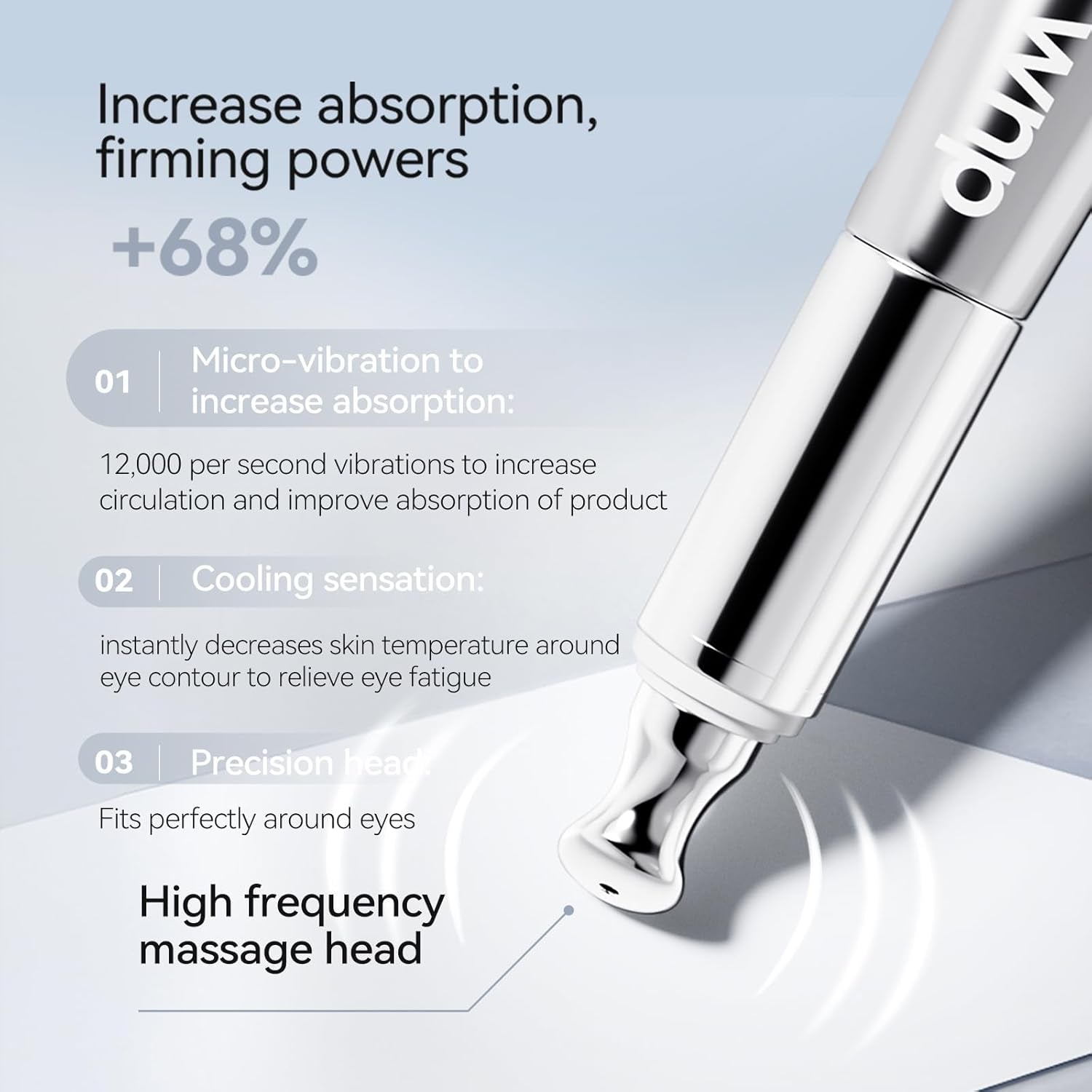 WNP Multi-Peptide Firming Electronic Massaging Eye Cream – 15g | Firms, Brightens & De-Puffs with Sonic Vibration