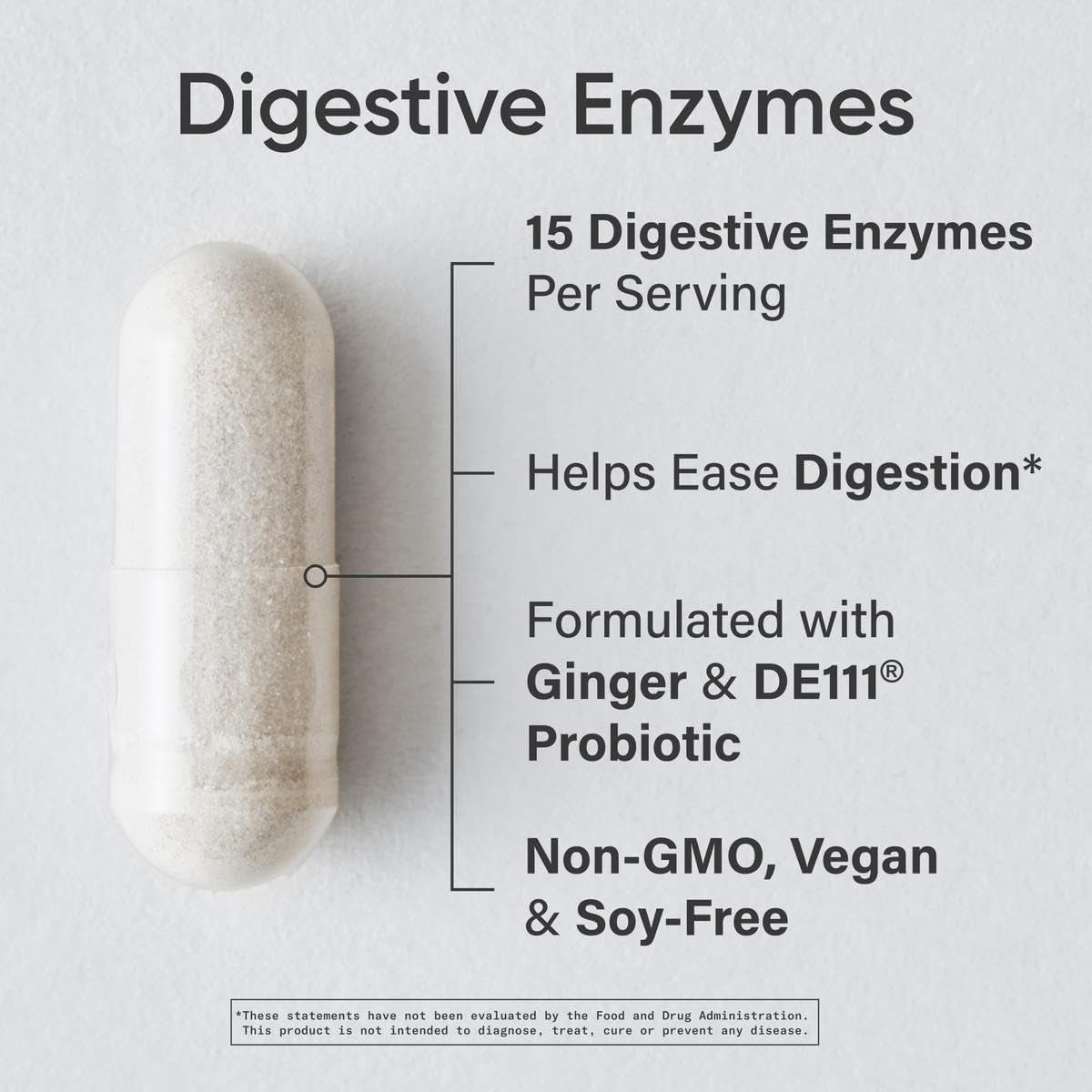 Sports Research Digestive Enzymes with Probiotics & Ginger - Plant Based for Dairy, Protein, Sugar & Carbs - Non-Gmo Verified & Vegan Friendly (90 Veggie Capsules)