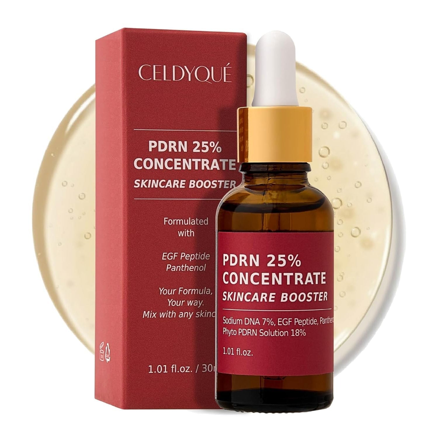 Cleosis Salmon DNA PDRN 250,000ppm Serum – EGF Peptide & 25% Growth Factor Anti-Ageing Booster | Microneedling Compatible | 30ml | Korean Skincare