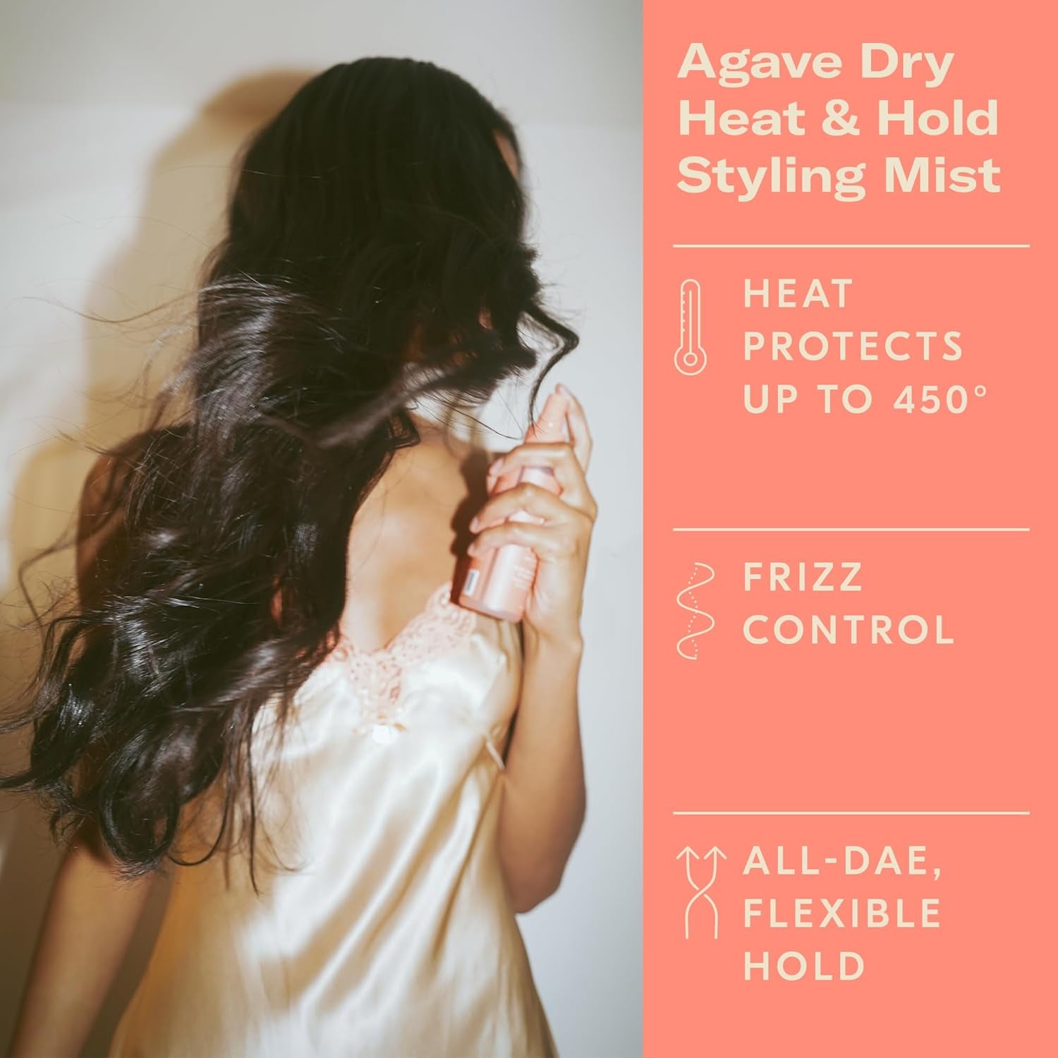 DAE Agave Dry Heat Protection Spray - Protects, Controls Frizz, Light Hold (5 Oz.)