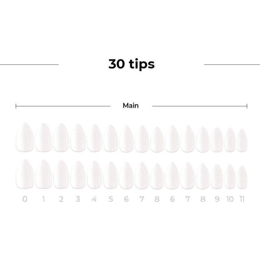 [DASHING DIVA] MAGIC PRESS DESIGN 30 Tips #Titanium Edge White - Glam Global UKDASHING DIVA