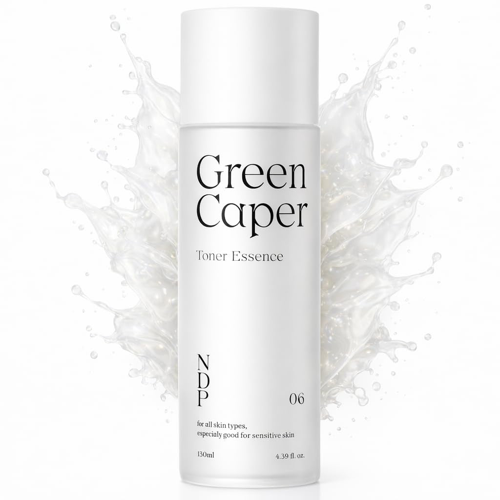 NATURAL DERMA PROJECT NDP Green Caper Milky Toner Essence - Hydrating Korean Toner for Face, Deep Moisture for Sensitive and Dry Skin, Panthenol, Madecassoside (4.39 Fl Oz / 130Ml)
