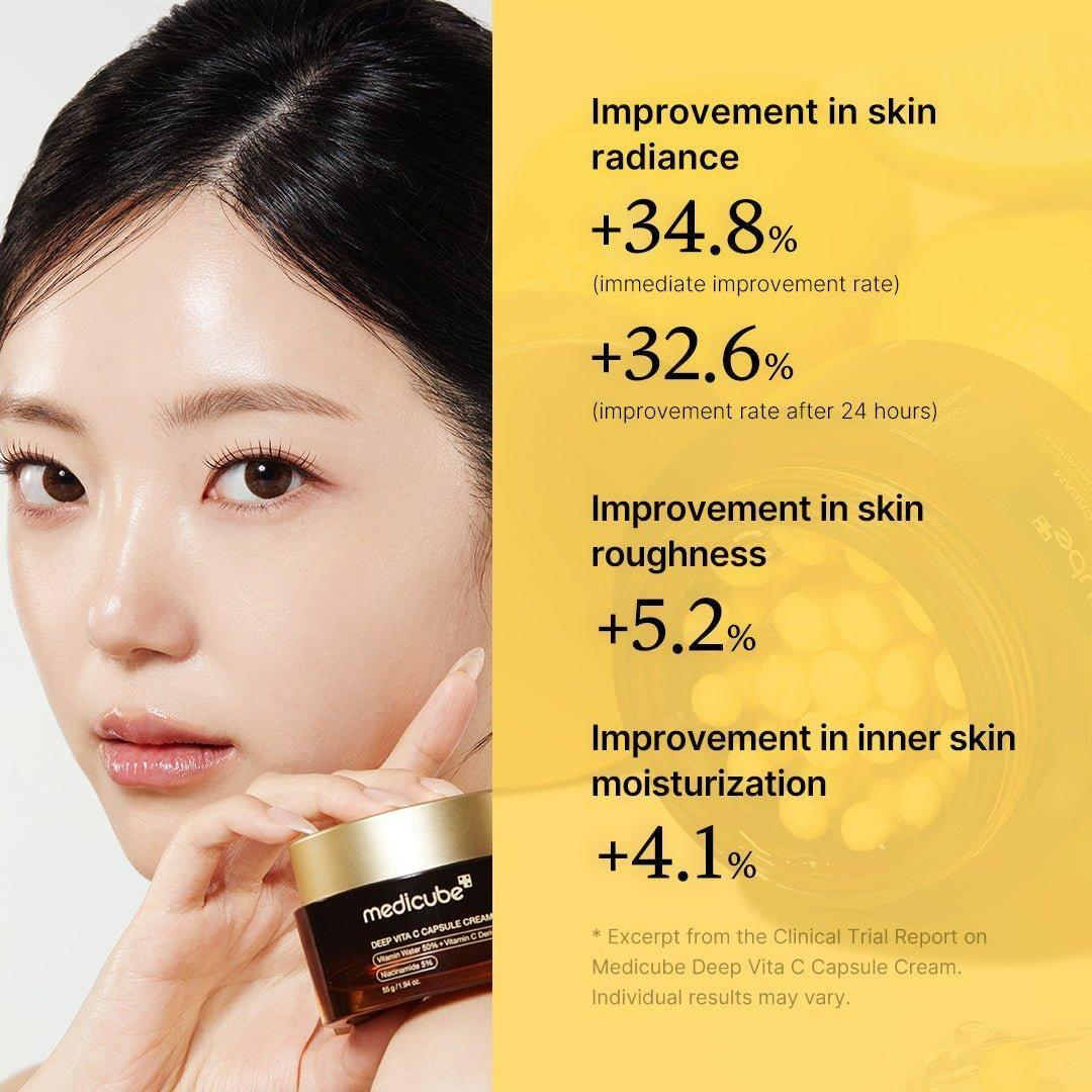 Medicube Deep Vita C Capsule Cream - 50ml | Brightening & Hydrating Vitamin C Cream - Glam Global UKMedicube