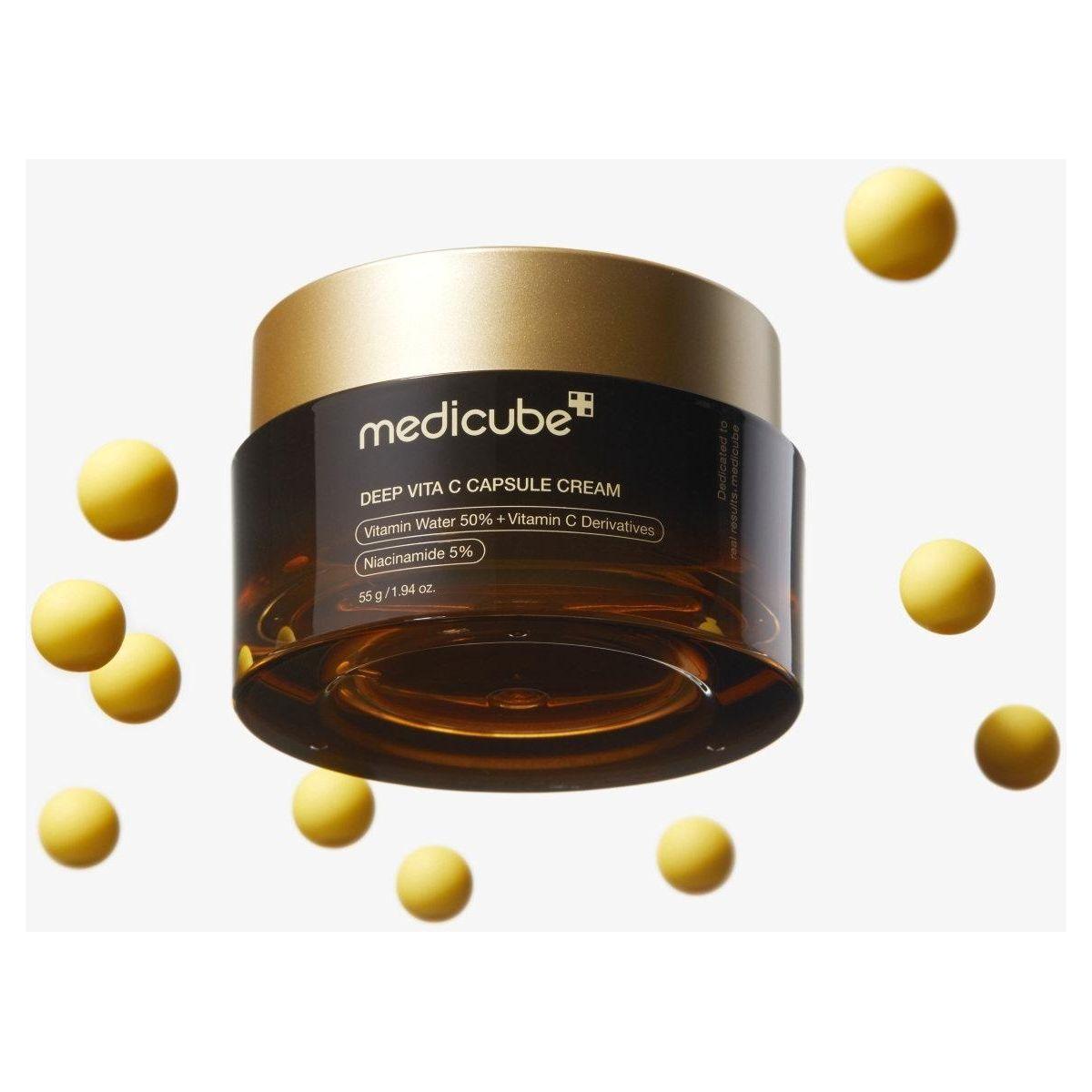 Medicube Deep Vita C Capsule Cream - 50ml | Brightening & Hydrating Vitamin C Cream - Glam Global UKMedicube